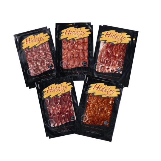 Pack 10 sobres de ibéricos de bellota loncheados a máquina